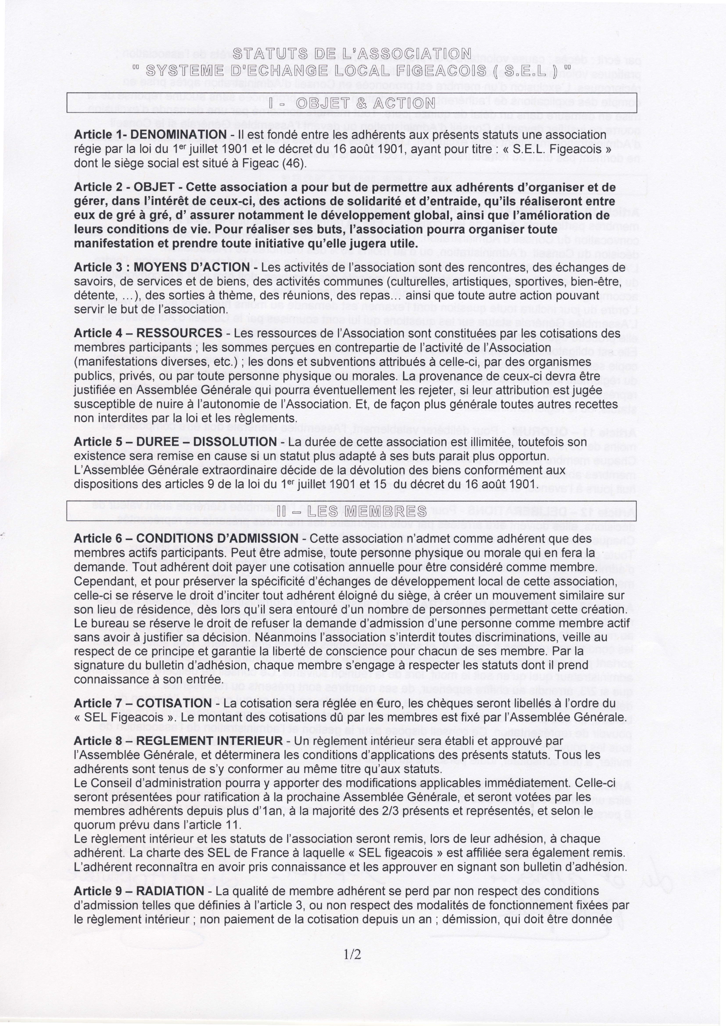 Statuts SEL 2021 1 1